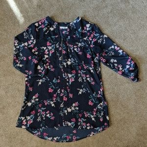 Maurices Navy Floral Tunic